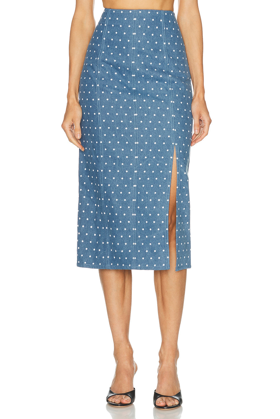 High Waisted Midi Skirt