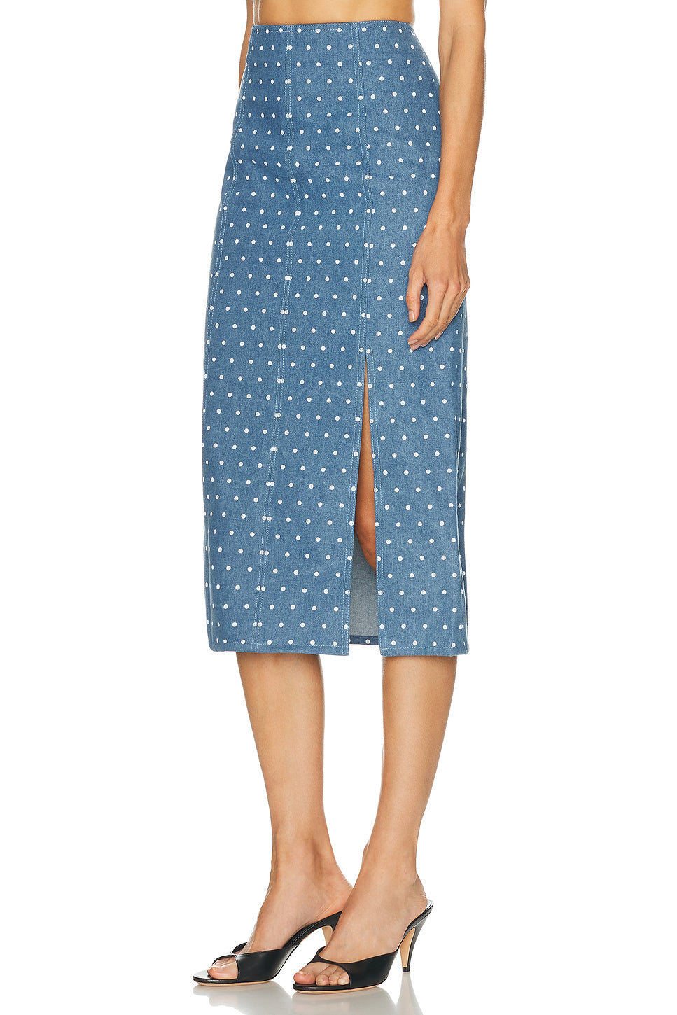 High Waisted Midi Skirt