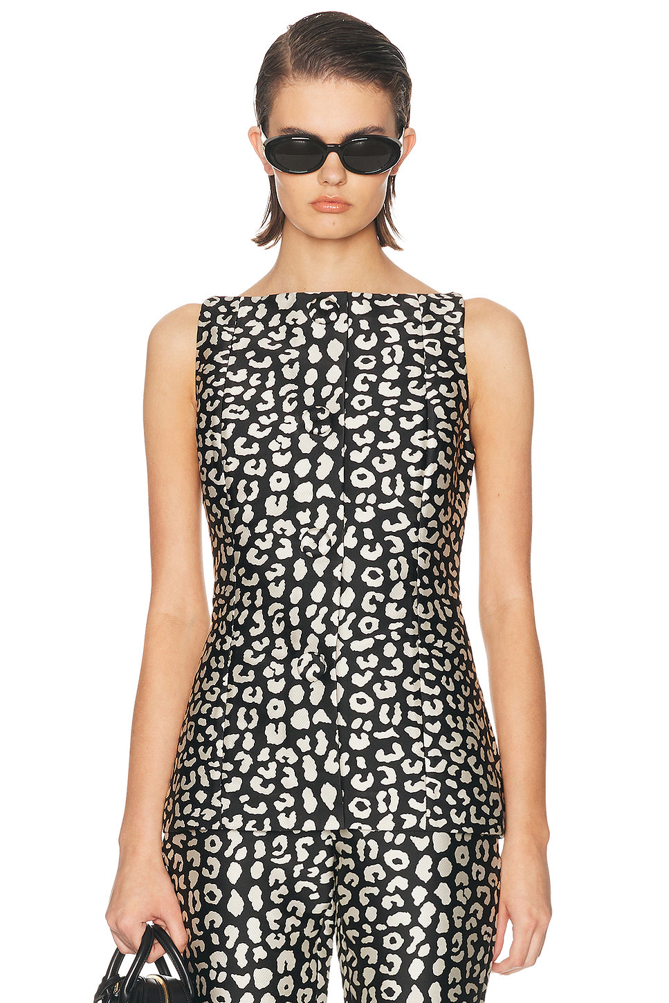 Sleeveless Boatneck Top