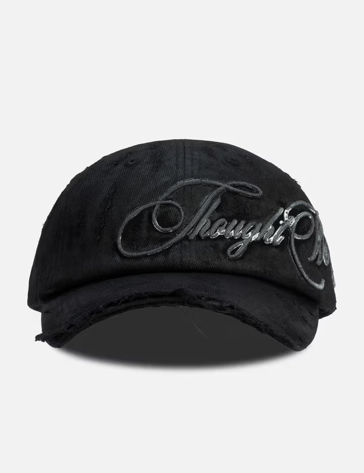 "Thorne" Embroidered Cap In Black