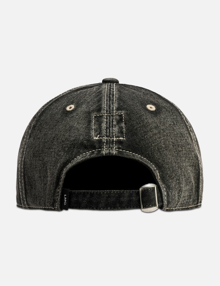 Washed Denim Gothic Oval 6 Panel Cap
