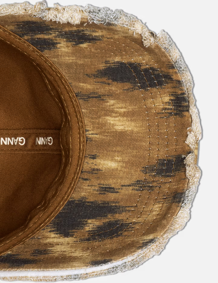 Washed Cotton Print Canvas Cap