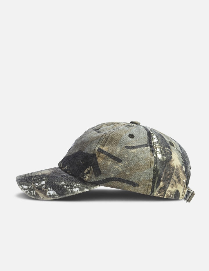 "Aly Distressed Logo Tree Camo" Washed Cap