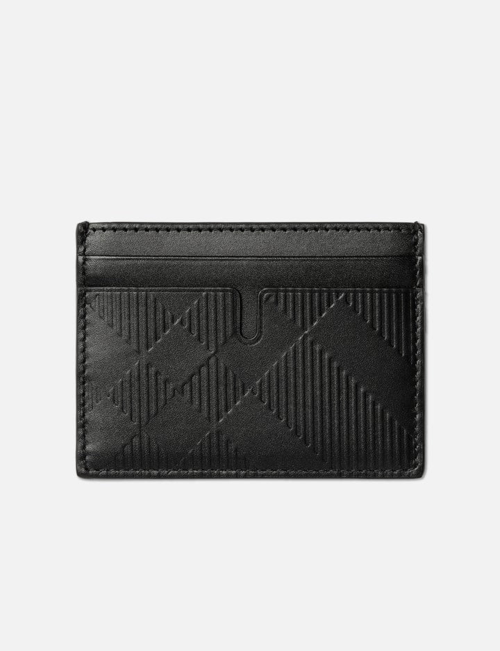 Check Leather Card Case