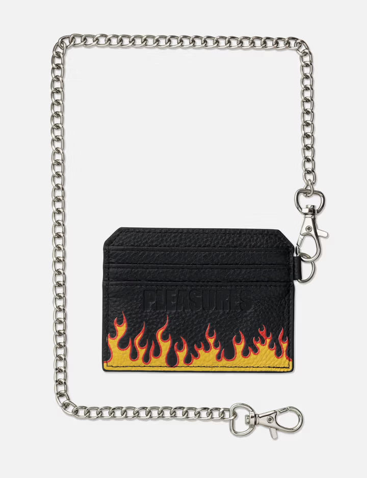 Leather Card Holder with Chain