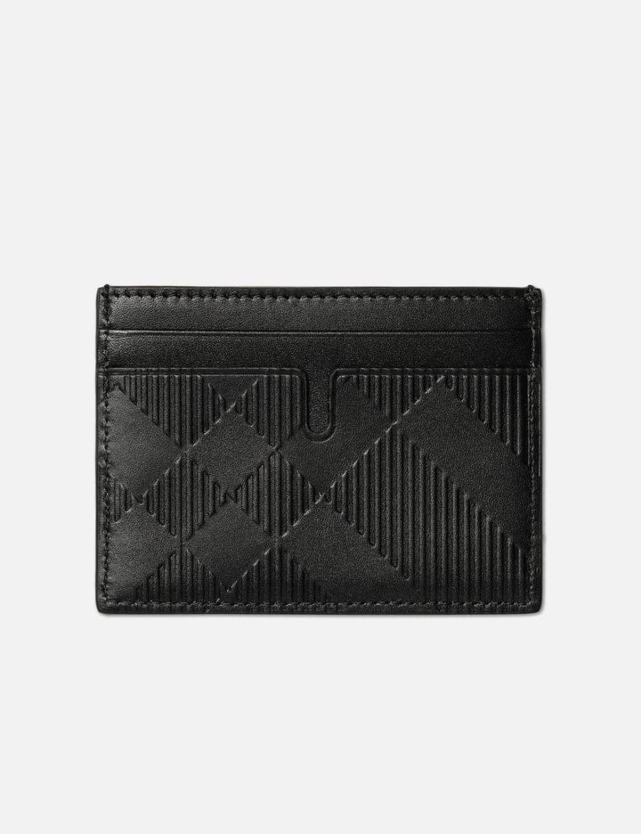 Check Leather Card Case