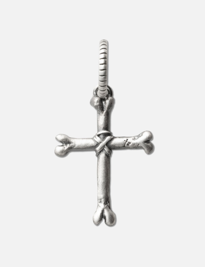 925 Silver Pendant Cross Bone
