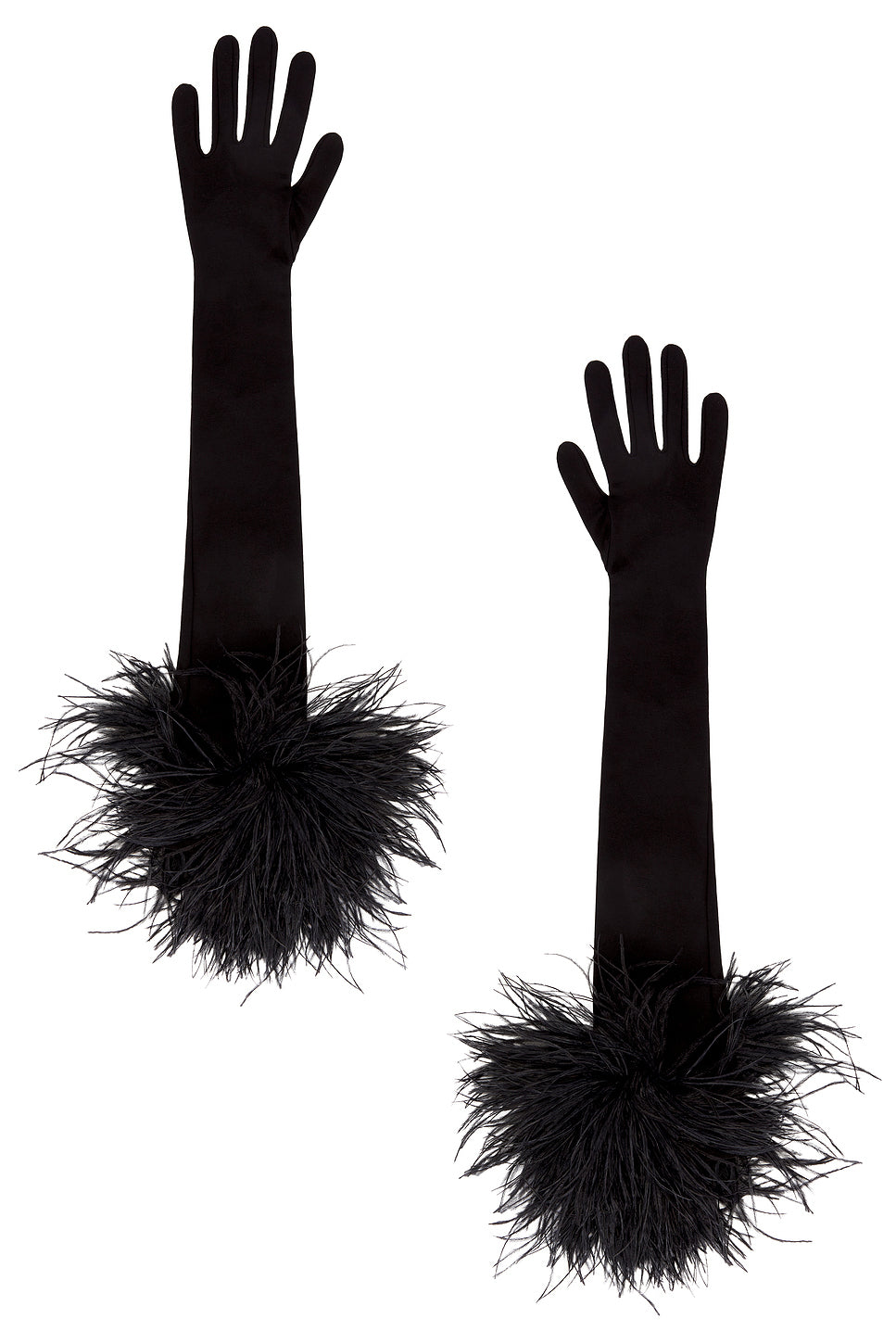 Feather Long Gloves