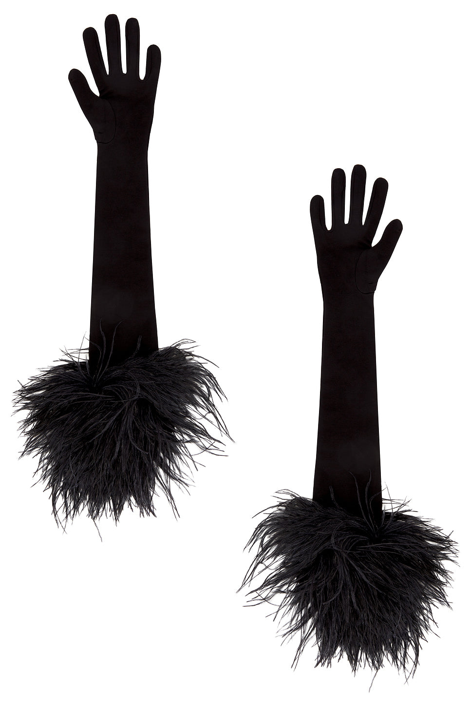 Feather Long Gloves