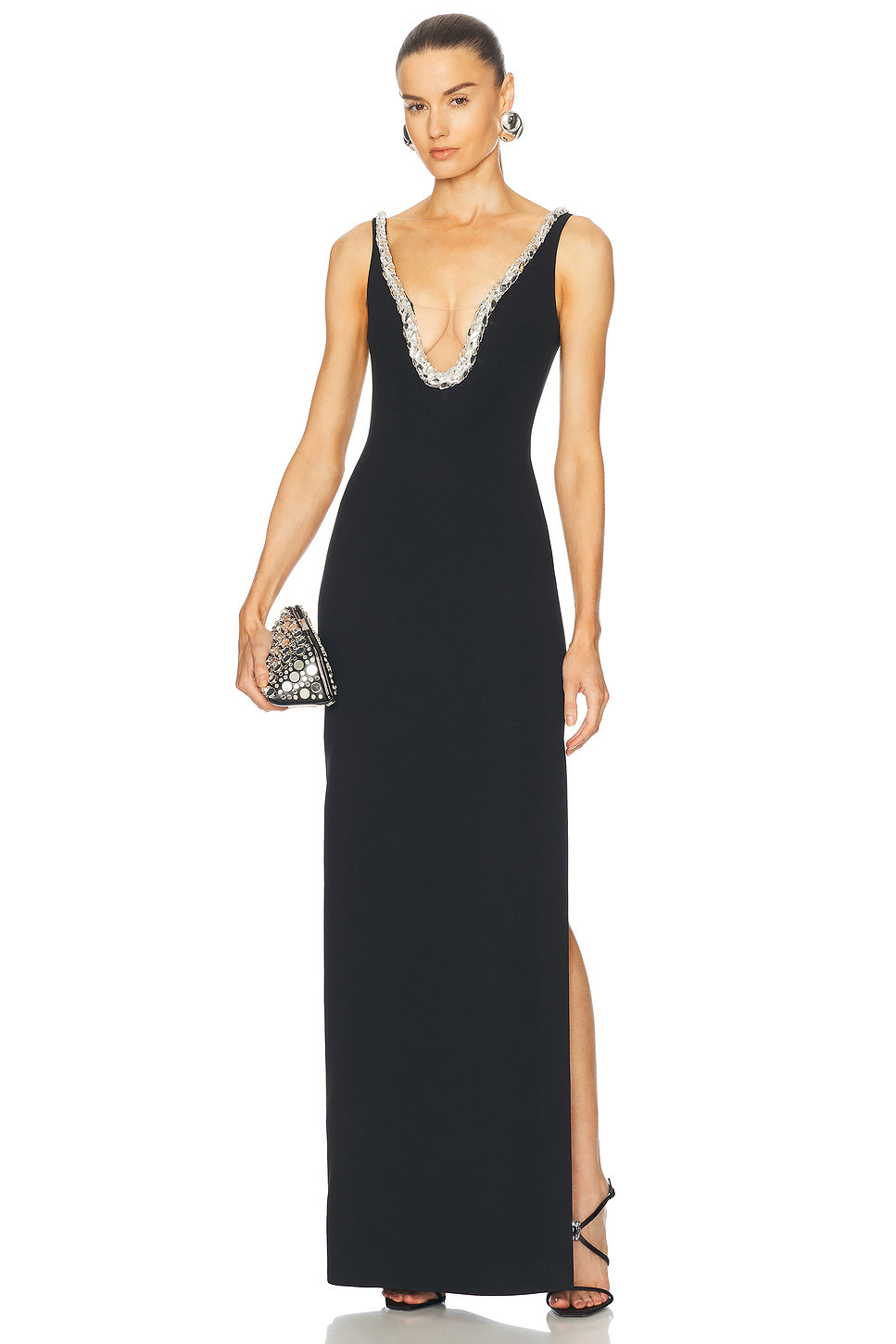 Crystal Neckline Gown