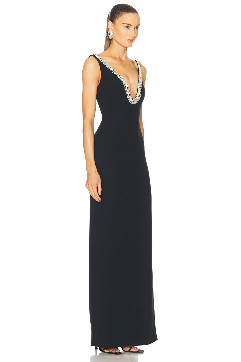 Crystal Neckline Gown