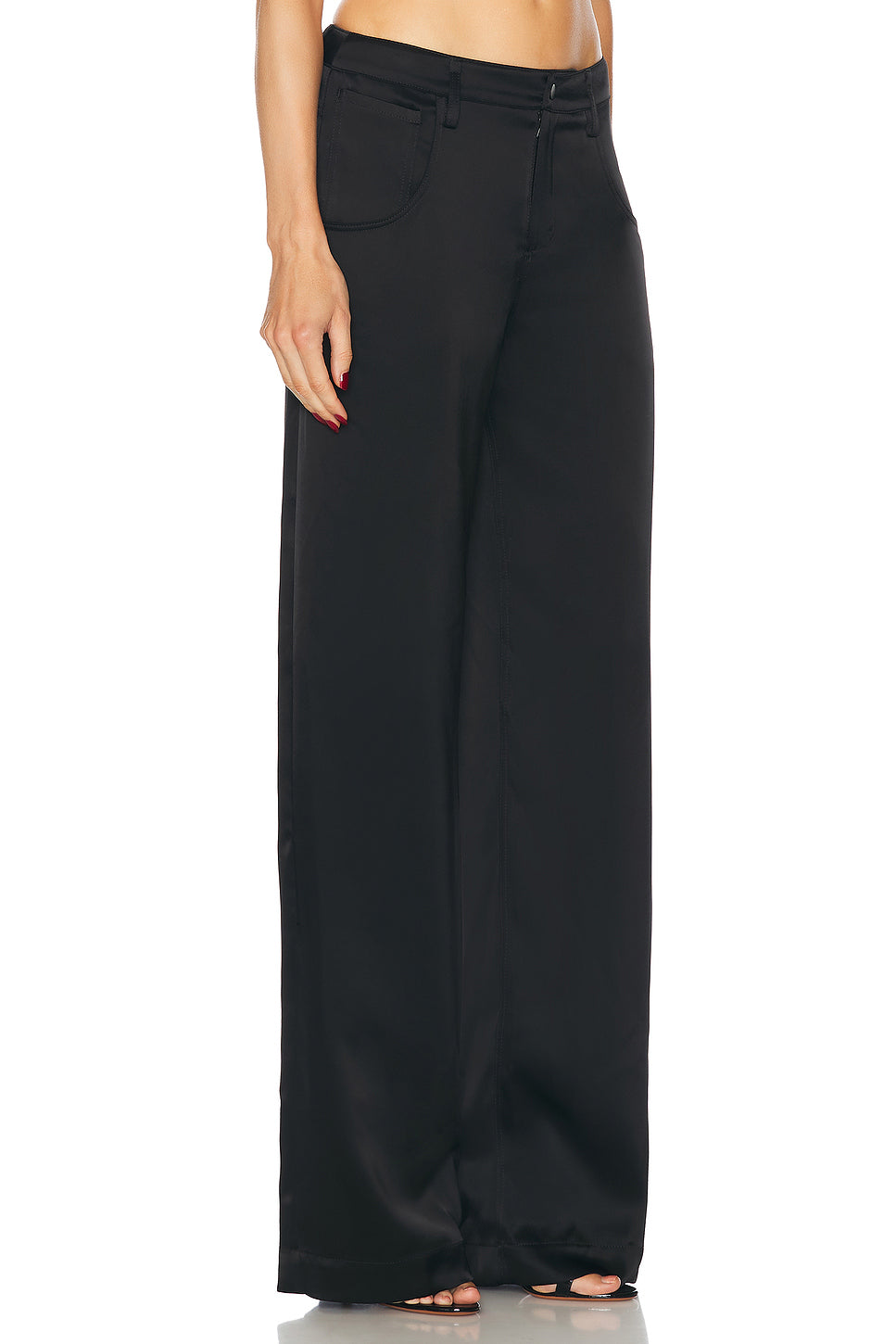 Satin Wide Leg Trouser