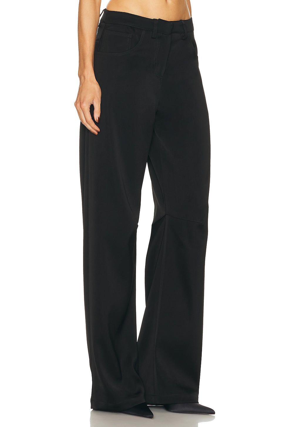Barrel Leg Satin Pant