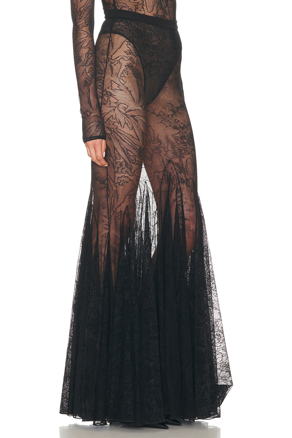 Floral Lace Maxi Skirt