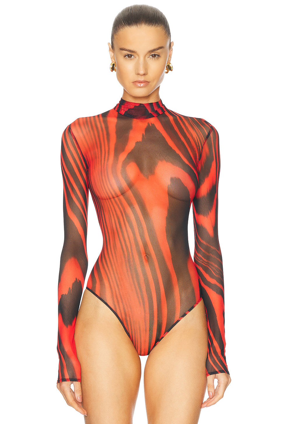 Printed Mesh Bodysuit