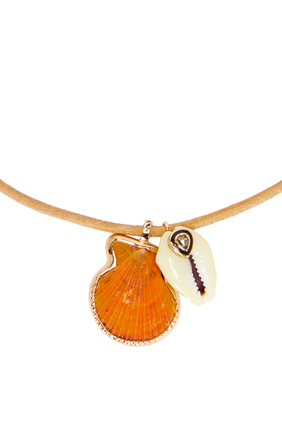 DEZSO BY SARA BELTRÁN 18k Rose Gold Clam Necklace