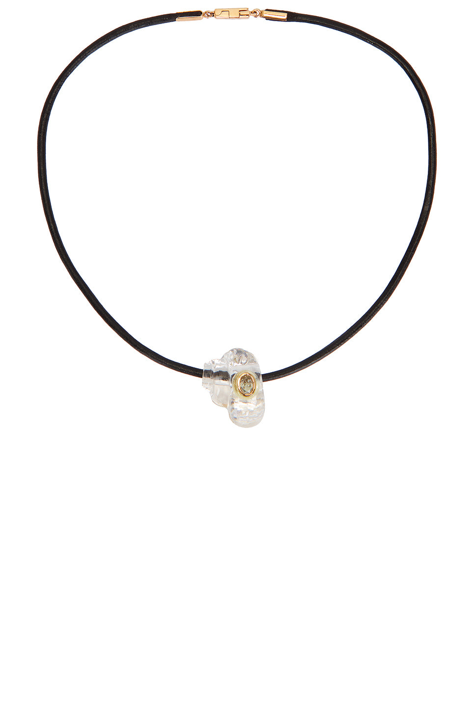 DEZSO BY SARA BELTRÁN Turbo Oval Sillimanite Cord Necklace