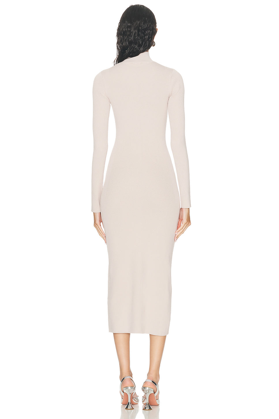 Mock Neck Midi Dress