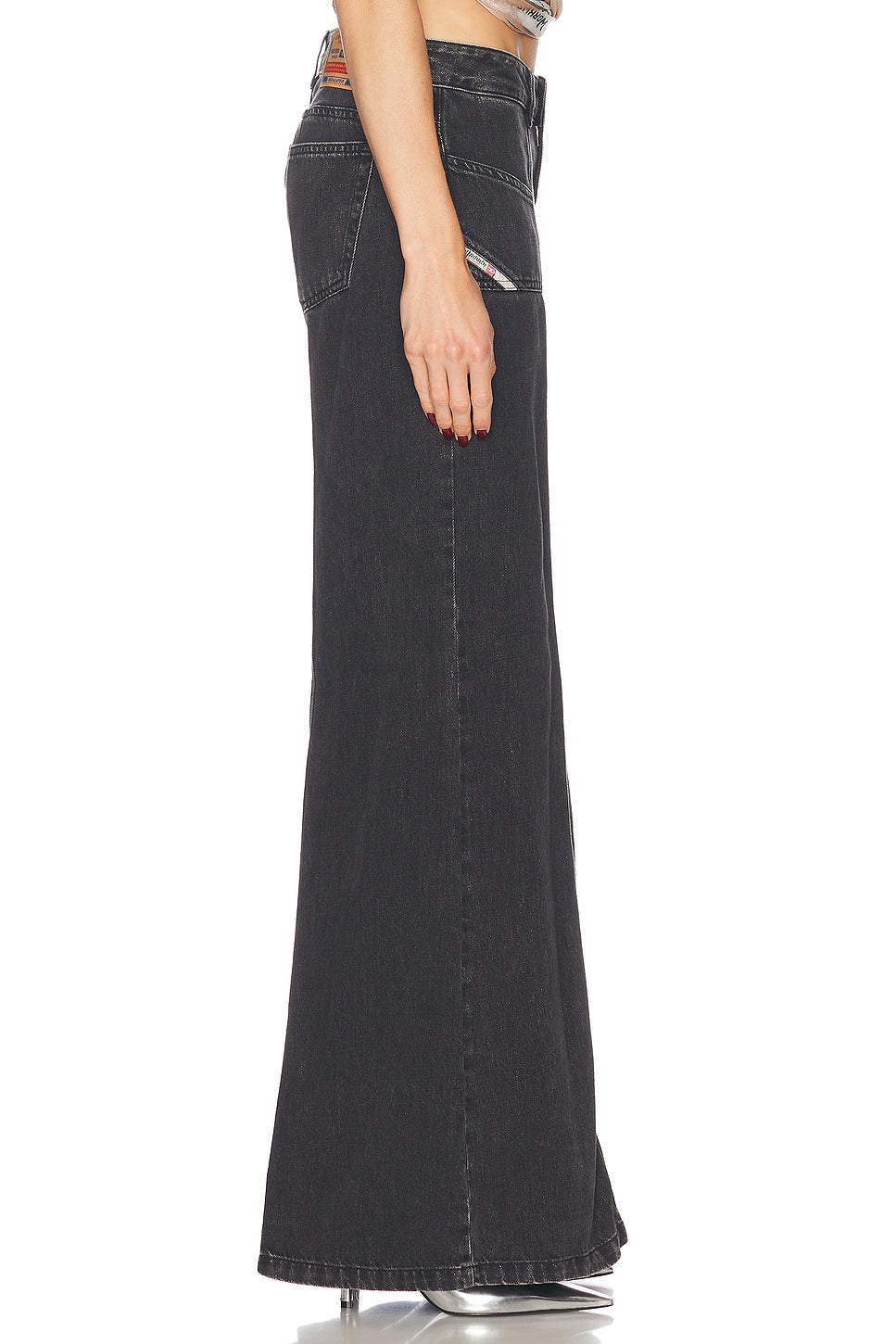 Mid Rise Flare Leg Jeans