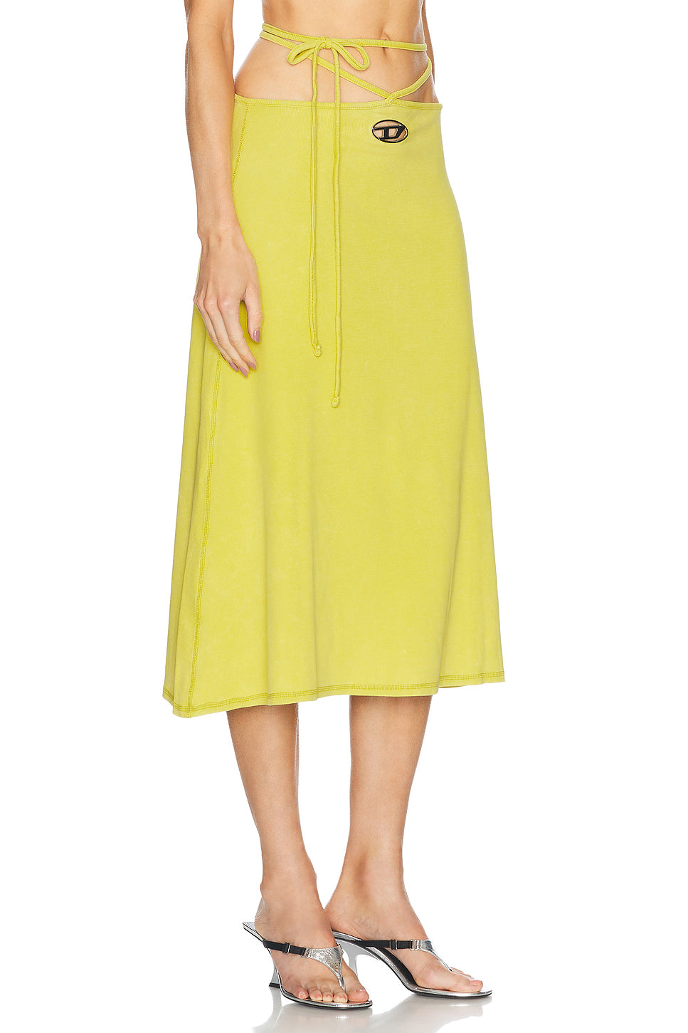 Tie Waist Midi Skirt