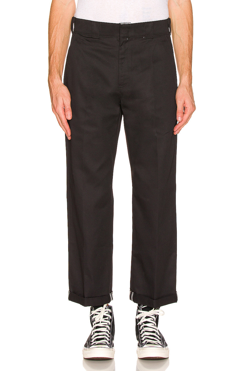 Regular Fit Cuffed Straight Leg Pant