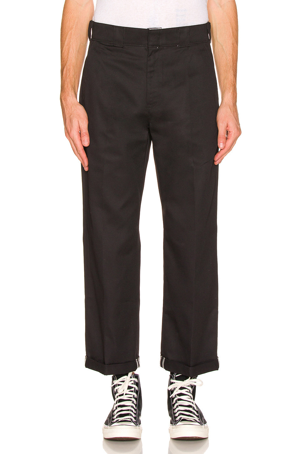 Regular Fit Cuffed Straight Leg Pant