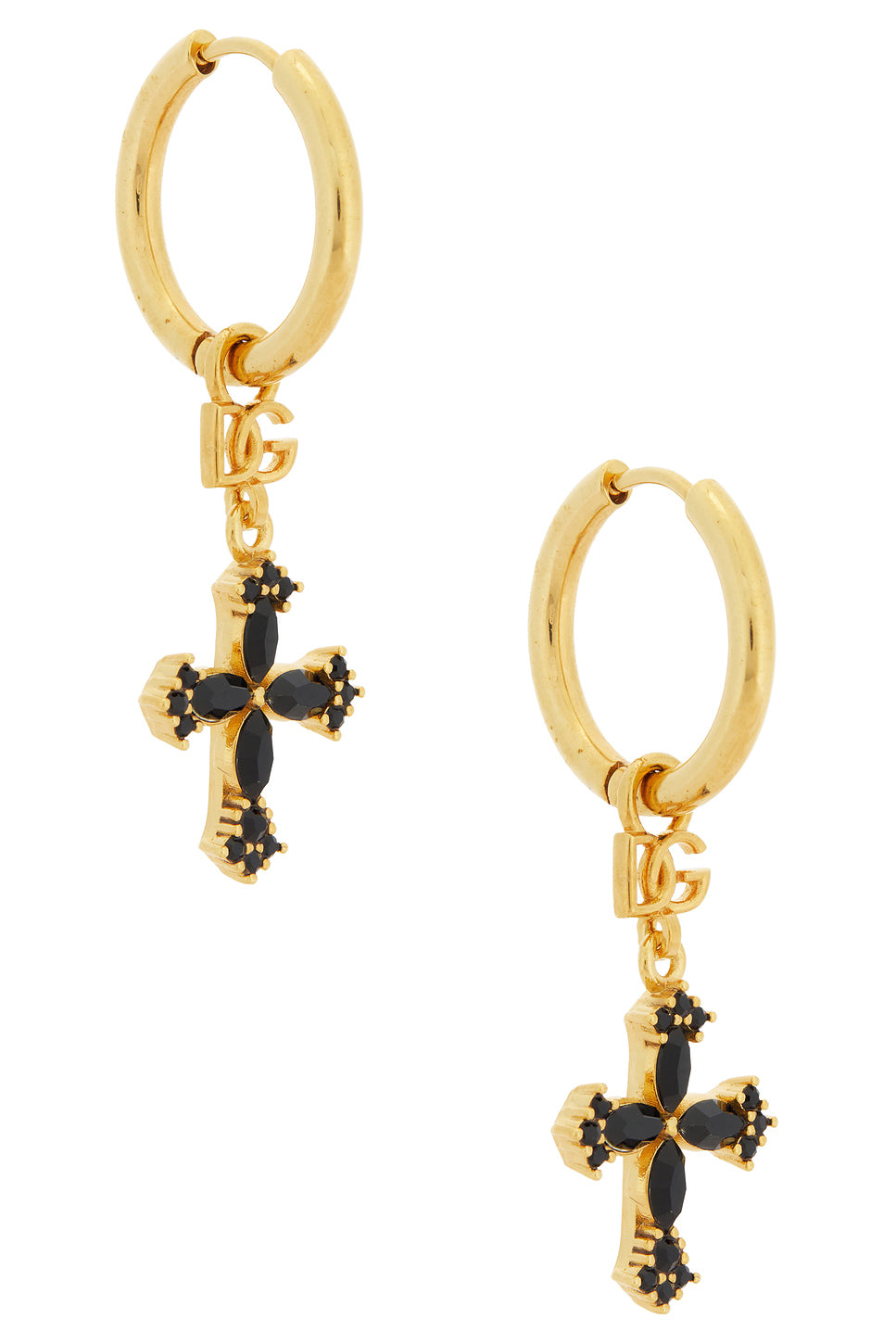 Hoop Cross Earrings