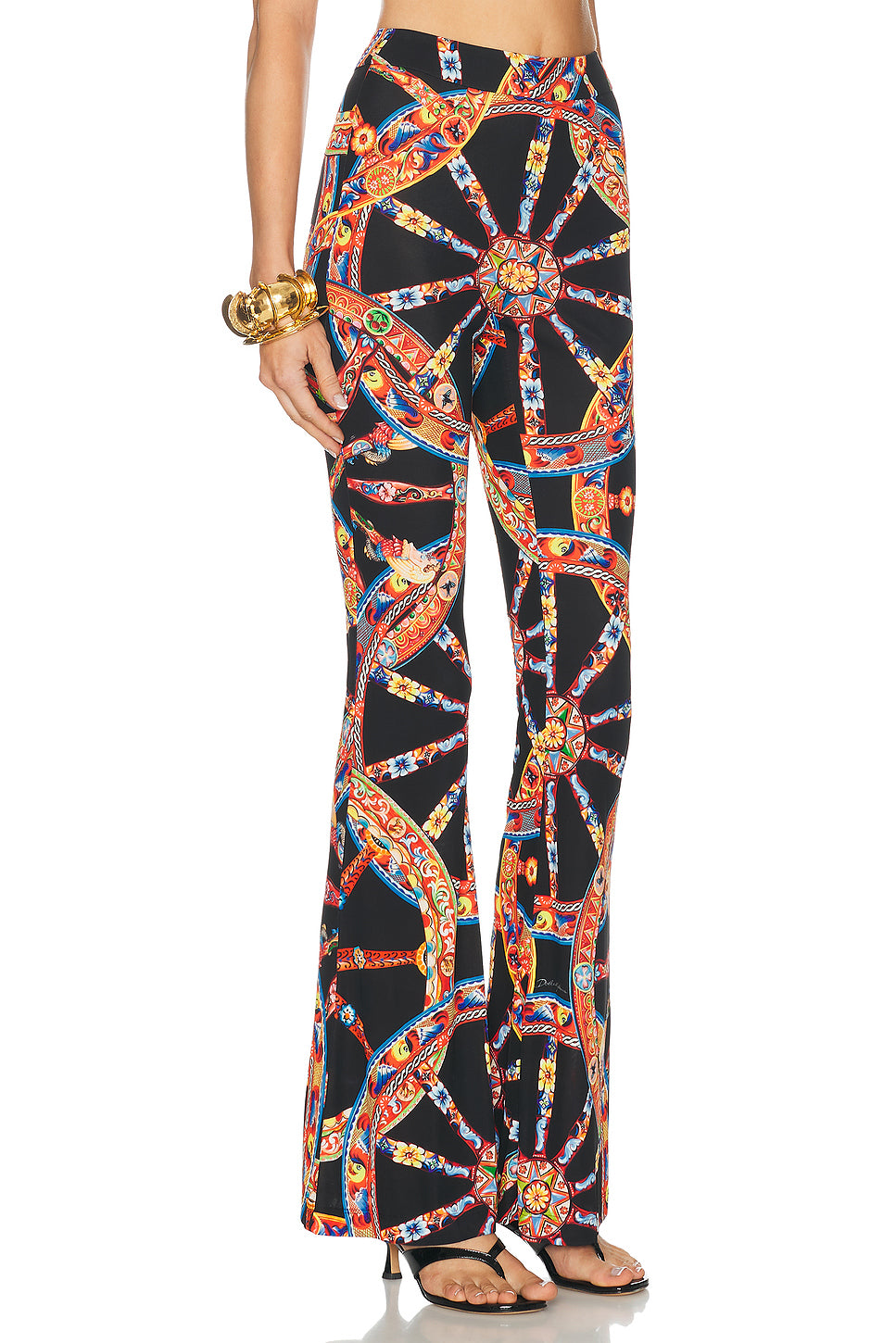Organzino Pes Caretto Print Flare Pant