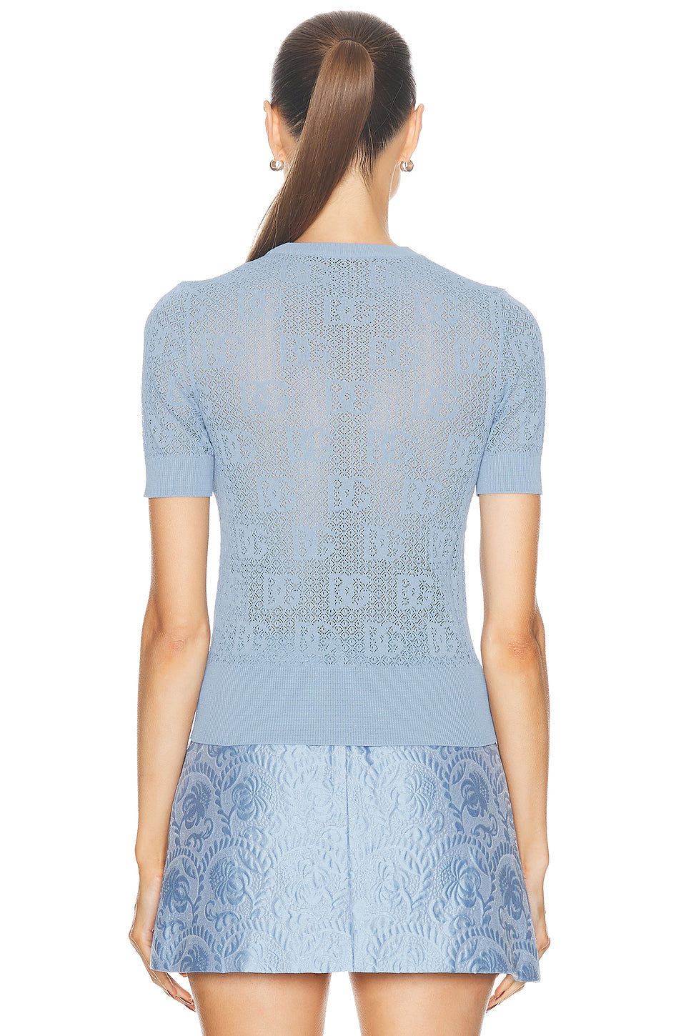 Jacquard Short Sleeve Top