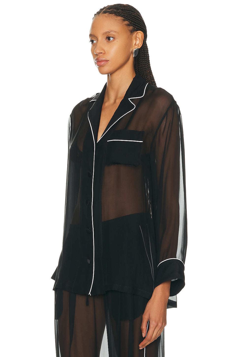 Sheer Button Up Top
