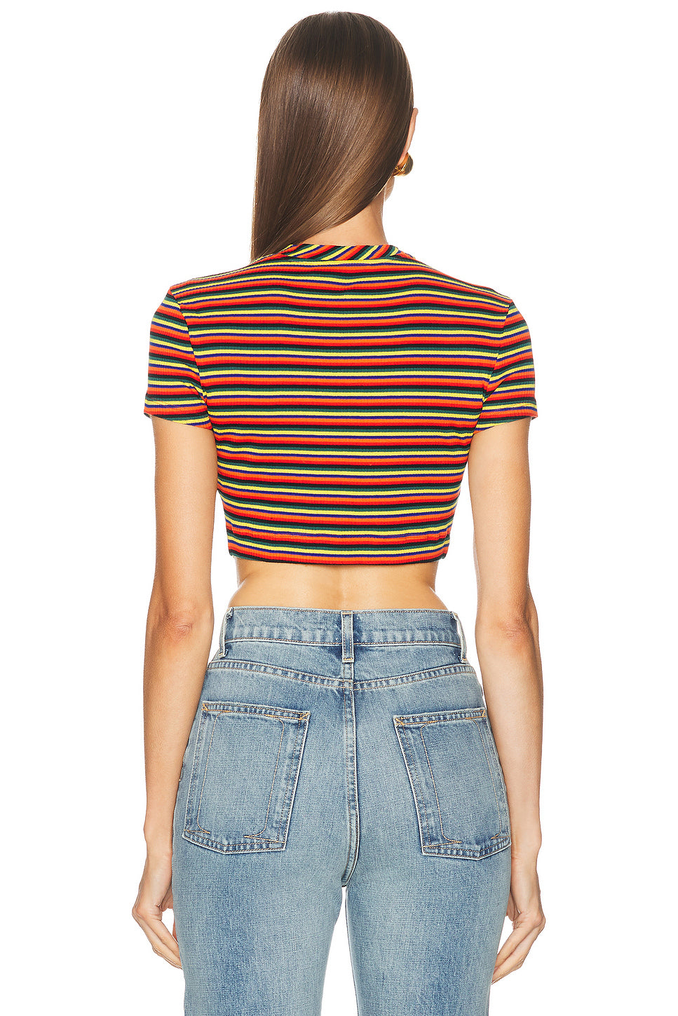 Jersey Rigato Cropped T-Shirt