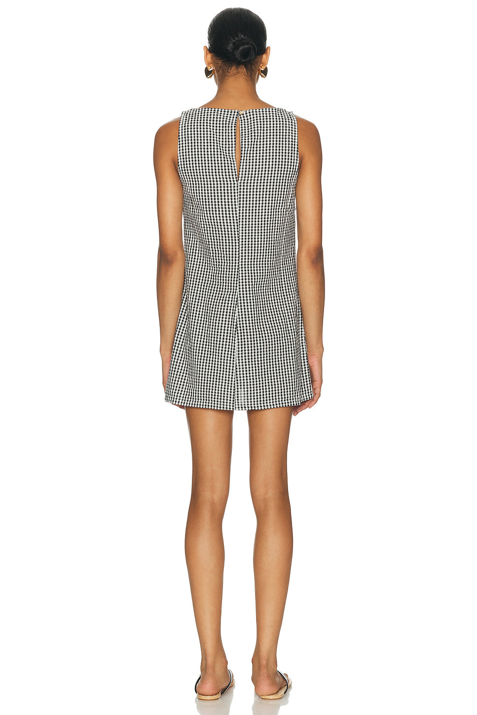 The Cotton Gingham Boatneck Dress
