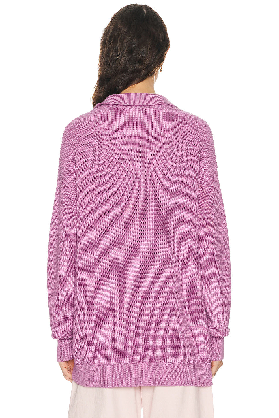 The Heavy Cotton Knit Polo Sweater