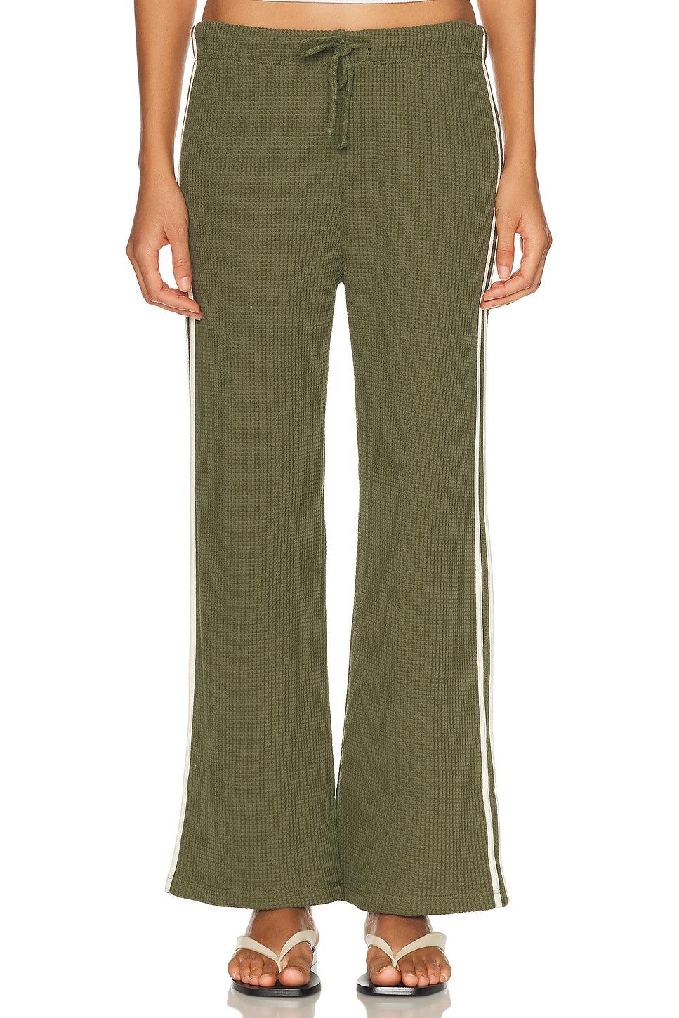 The Thermal Stripe Crop Pant