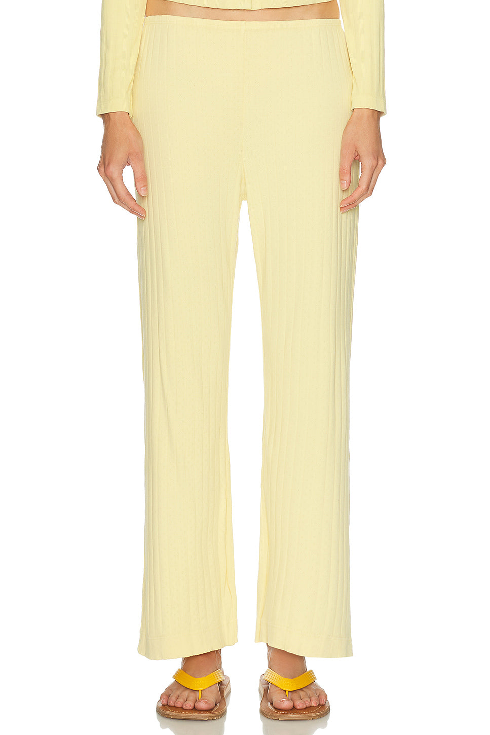 The Pointelle Simple Crop Pant