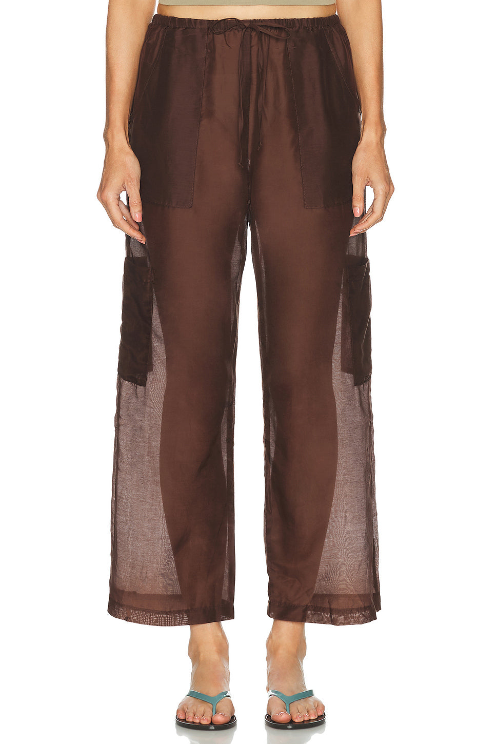 The Silk Cotton Sheer Cargo Pant