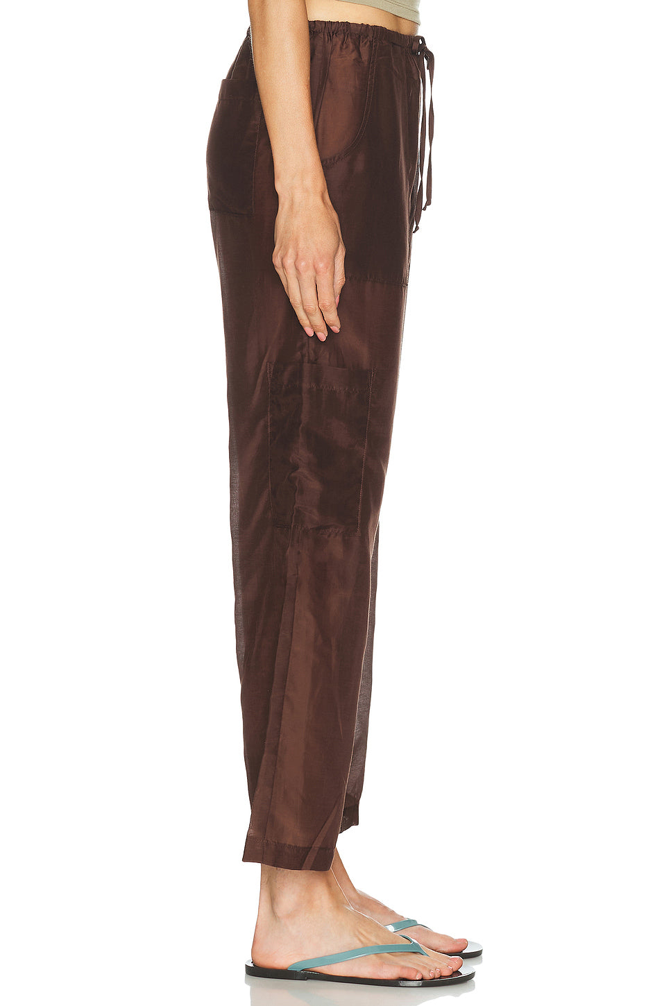 The Silk Cotton Sheer Cargo Pant