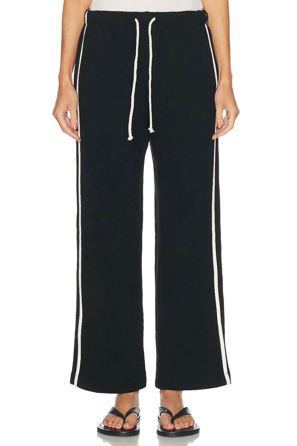 Eco-Terry Stripe Crop Pant