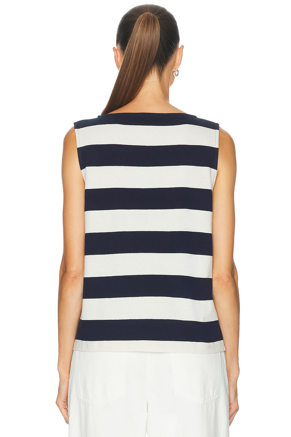 The Jersey Stripe Boatneck Tank Top