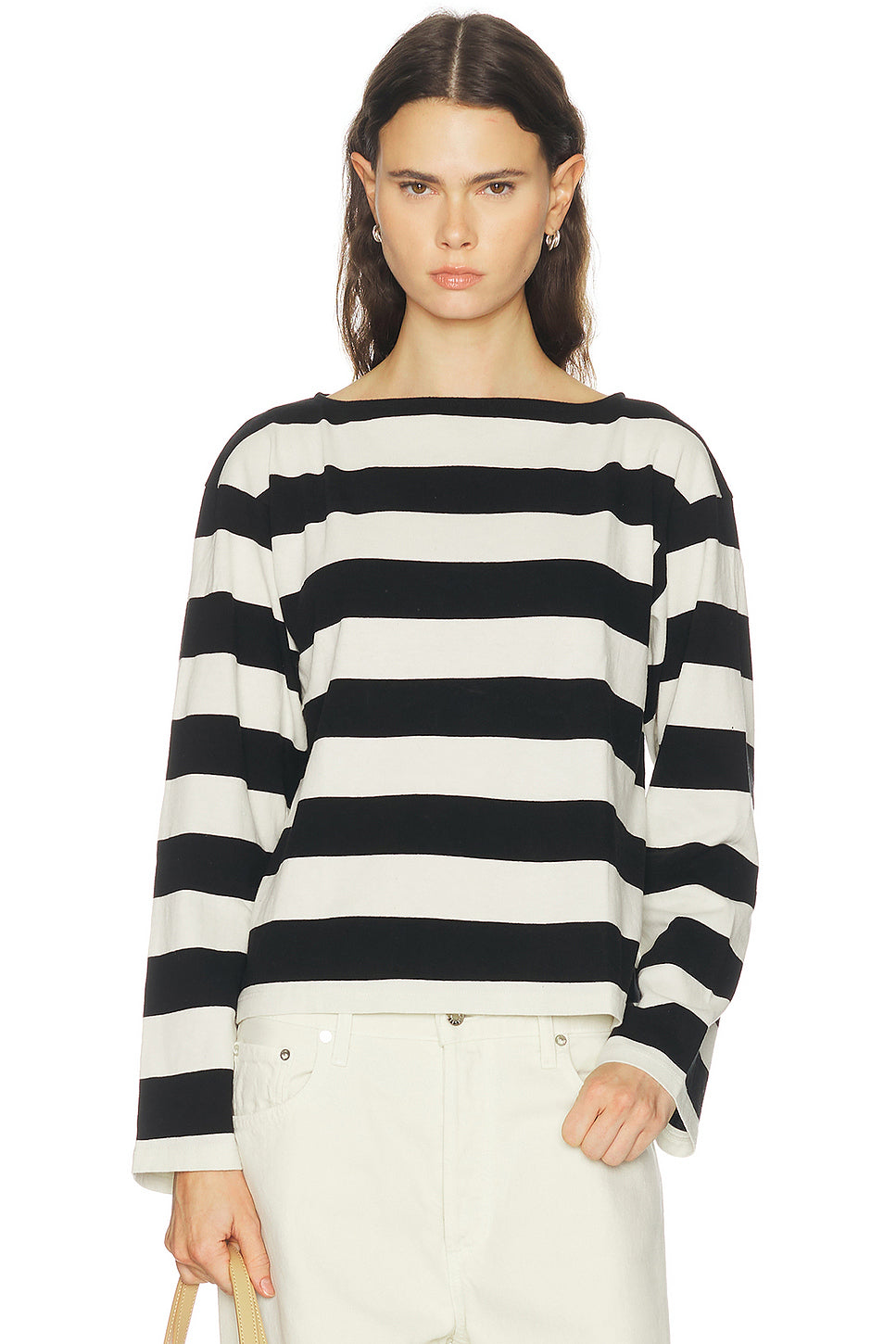 The Jersey Stripe Boatneck Top