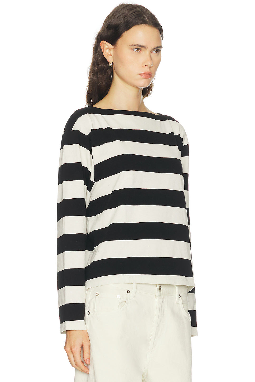 The Jersey Stripe Boatneck Top