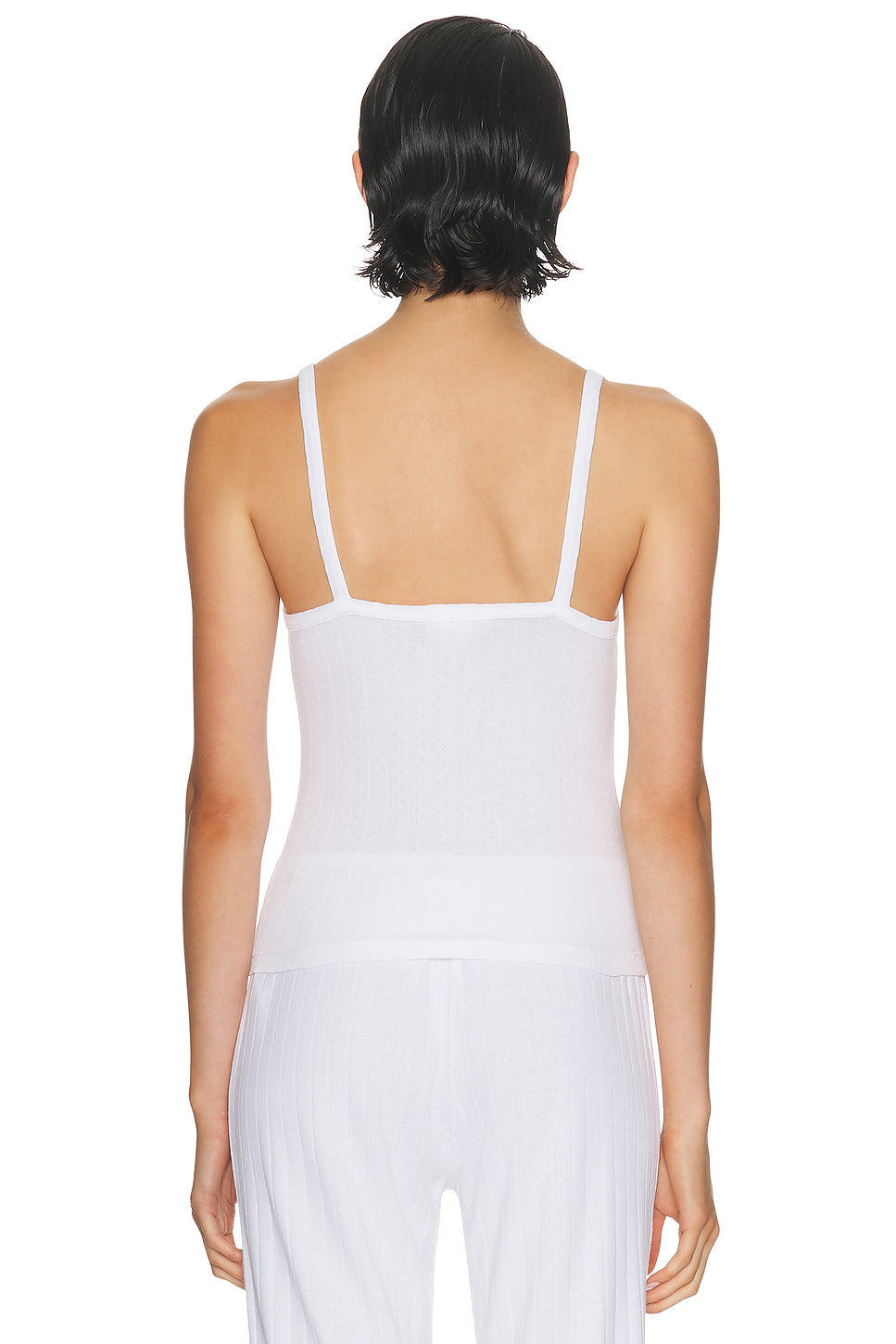The Pointelle Square Neck Tank Top