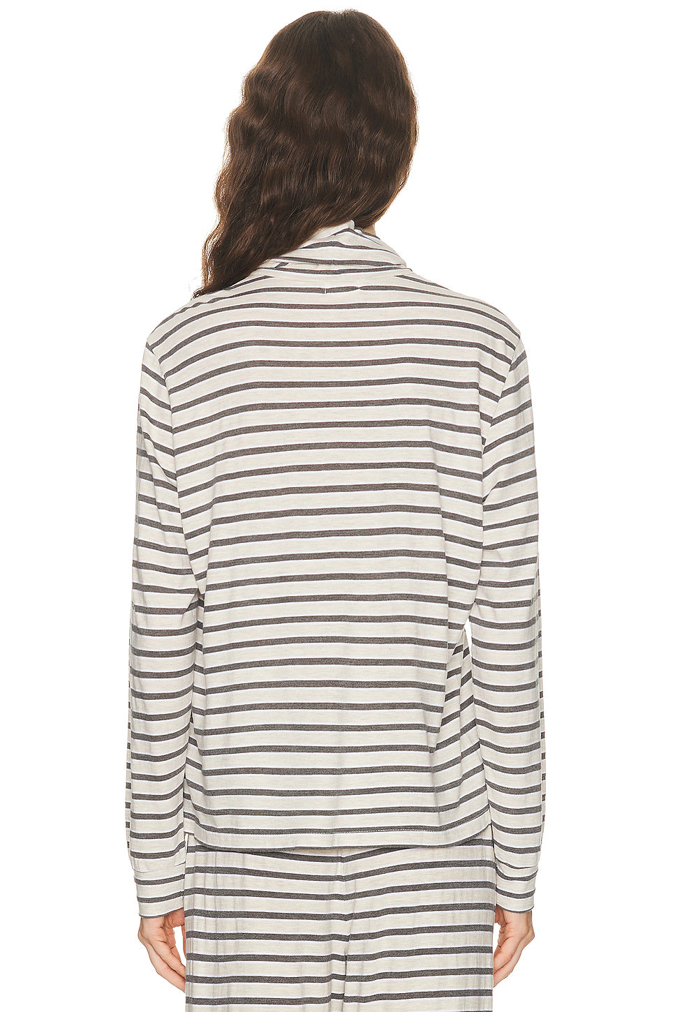 The Stripe Jersey Turtleneck Top