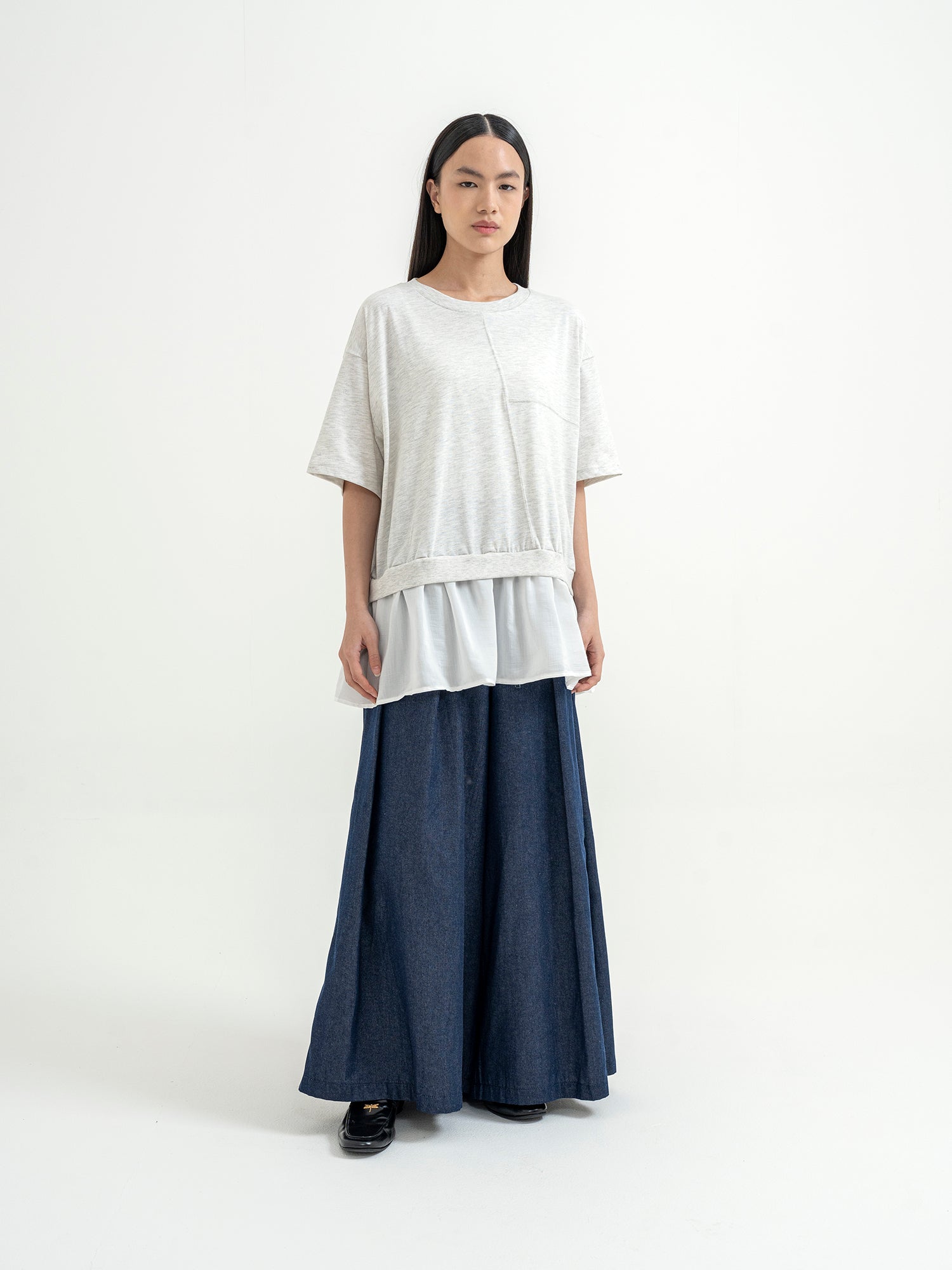Ritsuka Hem-Tucked Mini Fleece Shirt