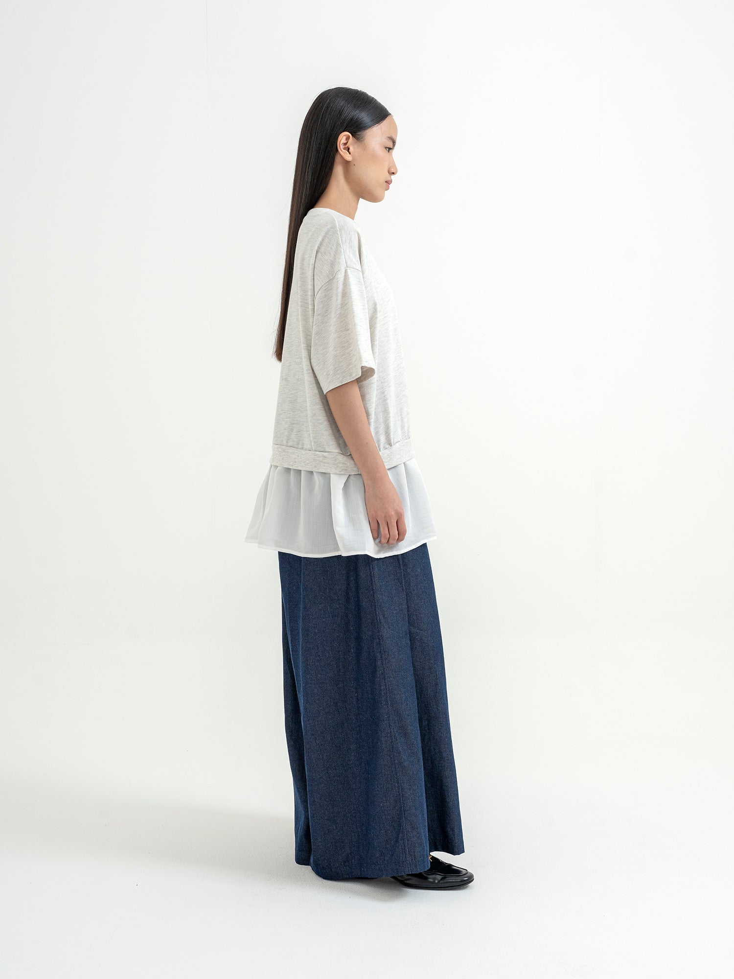 Ritsuka Hem-Tucked Mini Fleece Shirt
