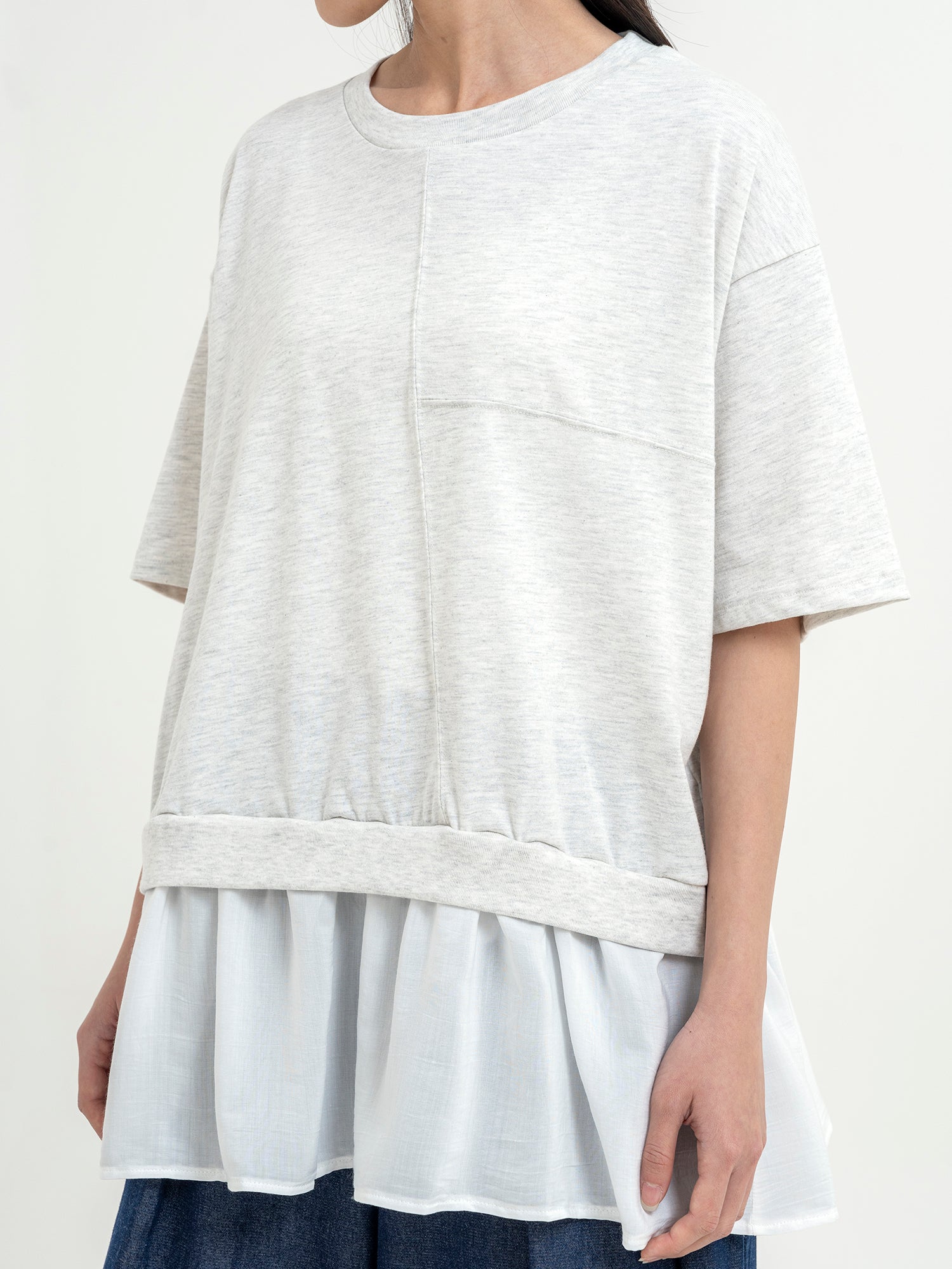 Ritsuka Hem-Tucked Mini Fleece Shirt