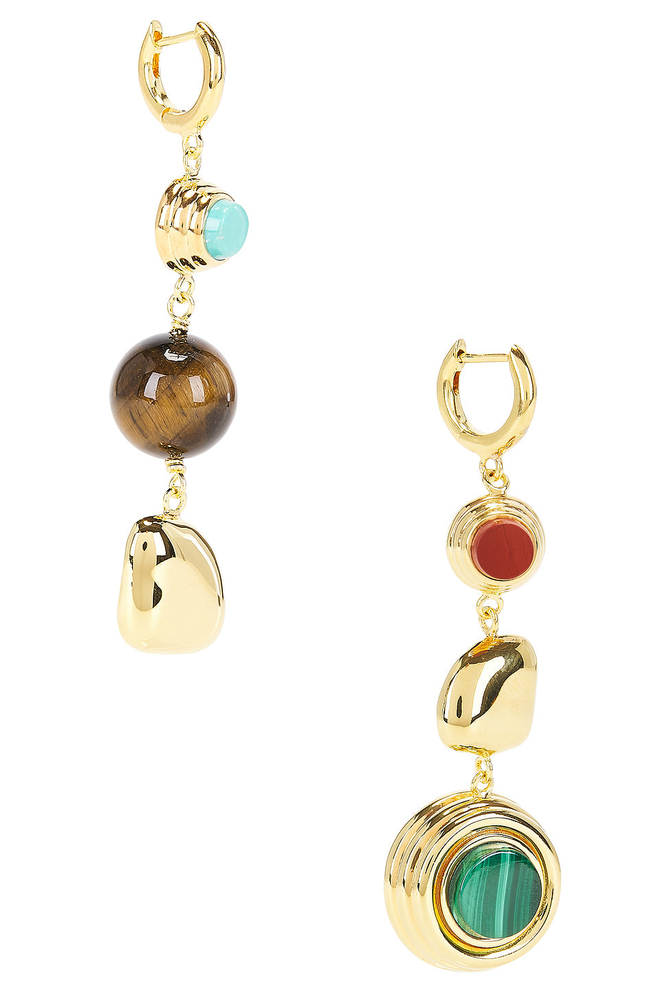 Le Cabanon Earrings in Sterling Silver & Multicolor
