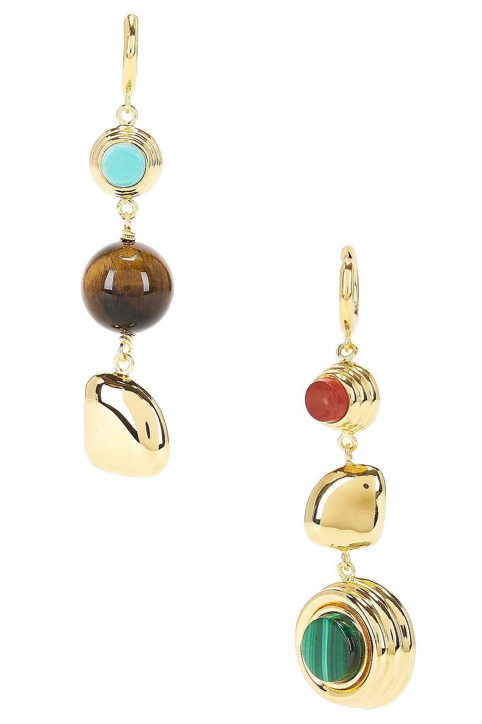 Le Cabanon Earrings in Sterling Silver & Multicolor