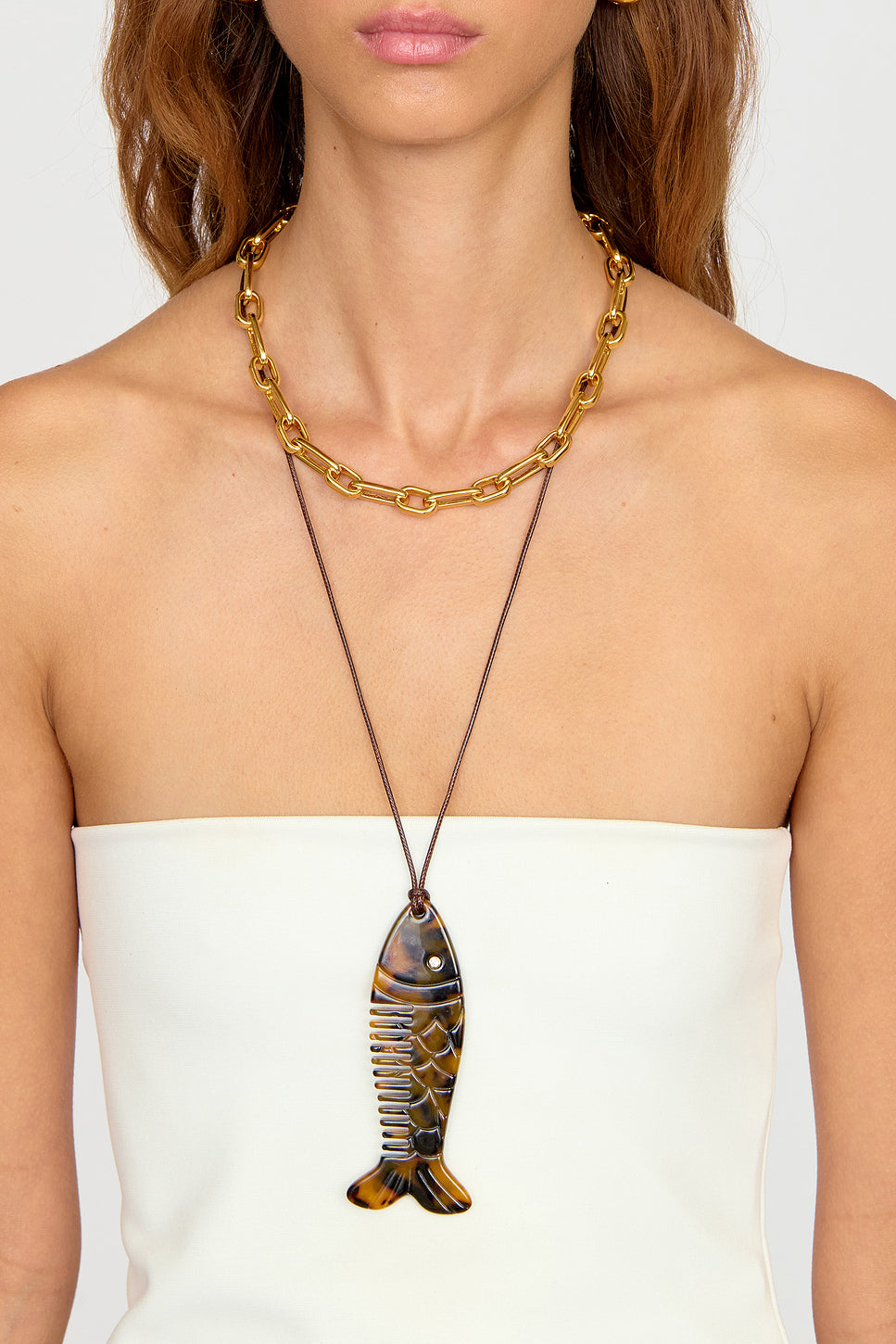 Trout Comb Necklace