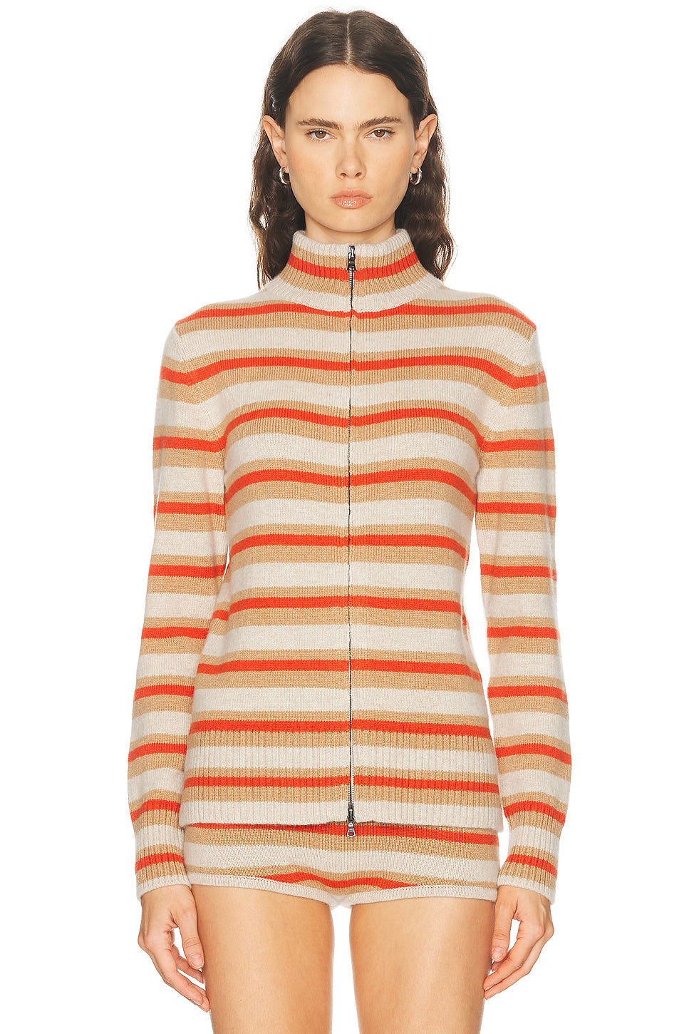 Hallie Stripe Zip Cardigan